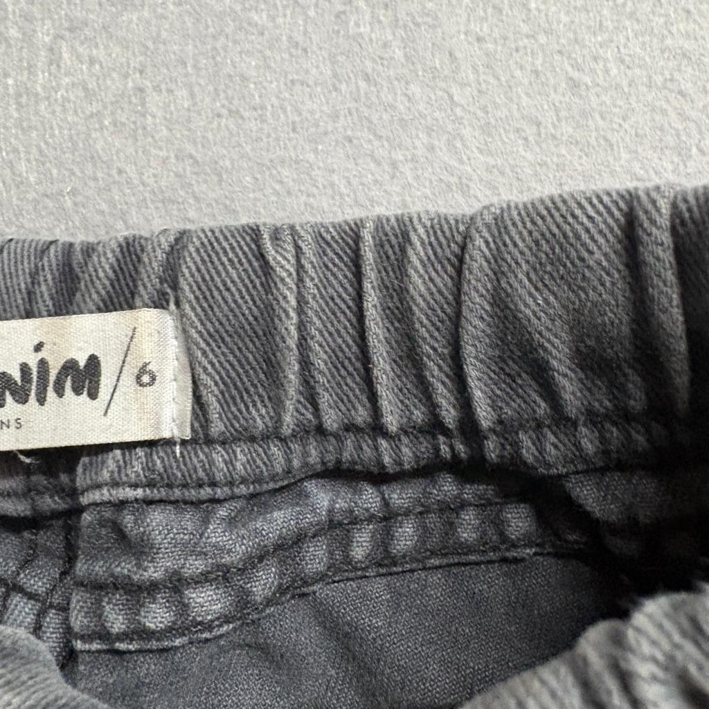 Supré Denim Distressed Jogger Jeans Womens Size 6 Gray Acid Wash Elastic Waist