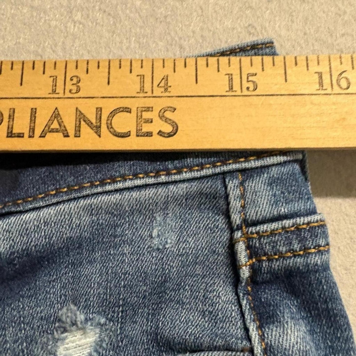 LC Lauren Conrad Distressed Skinny Jeans Womens 30x26 Blue Denim Stretch 31x27