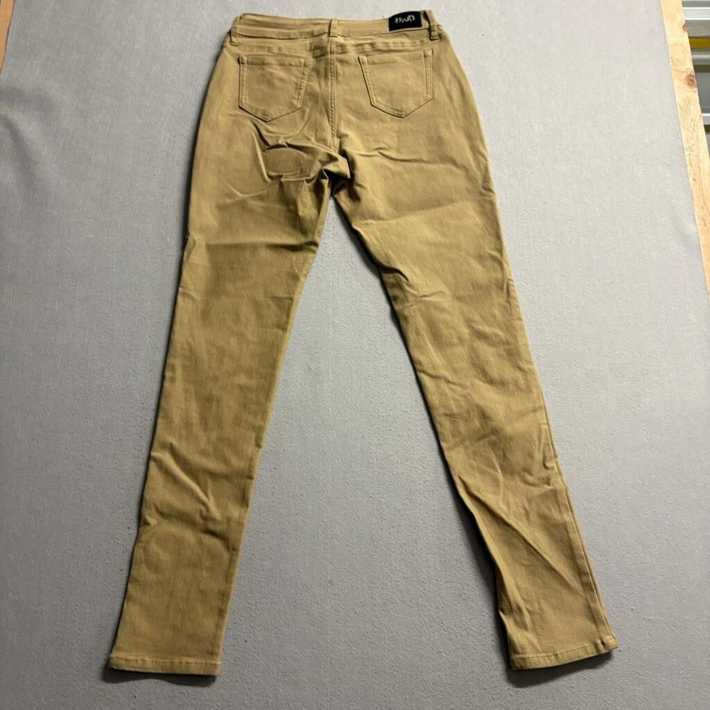 U-WD Premium Denim Wear Womens Skinny Pants Size 11 Khaki Tan Stretch Cotton