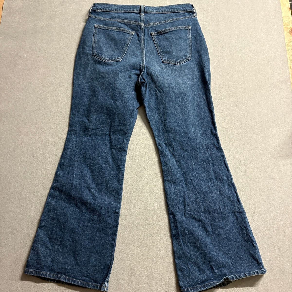 Universal Thread High Rise Flare Jeans Womens 12S Blue Denim Stretch Short