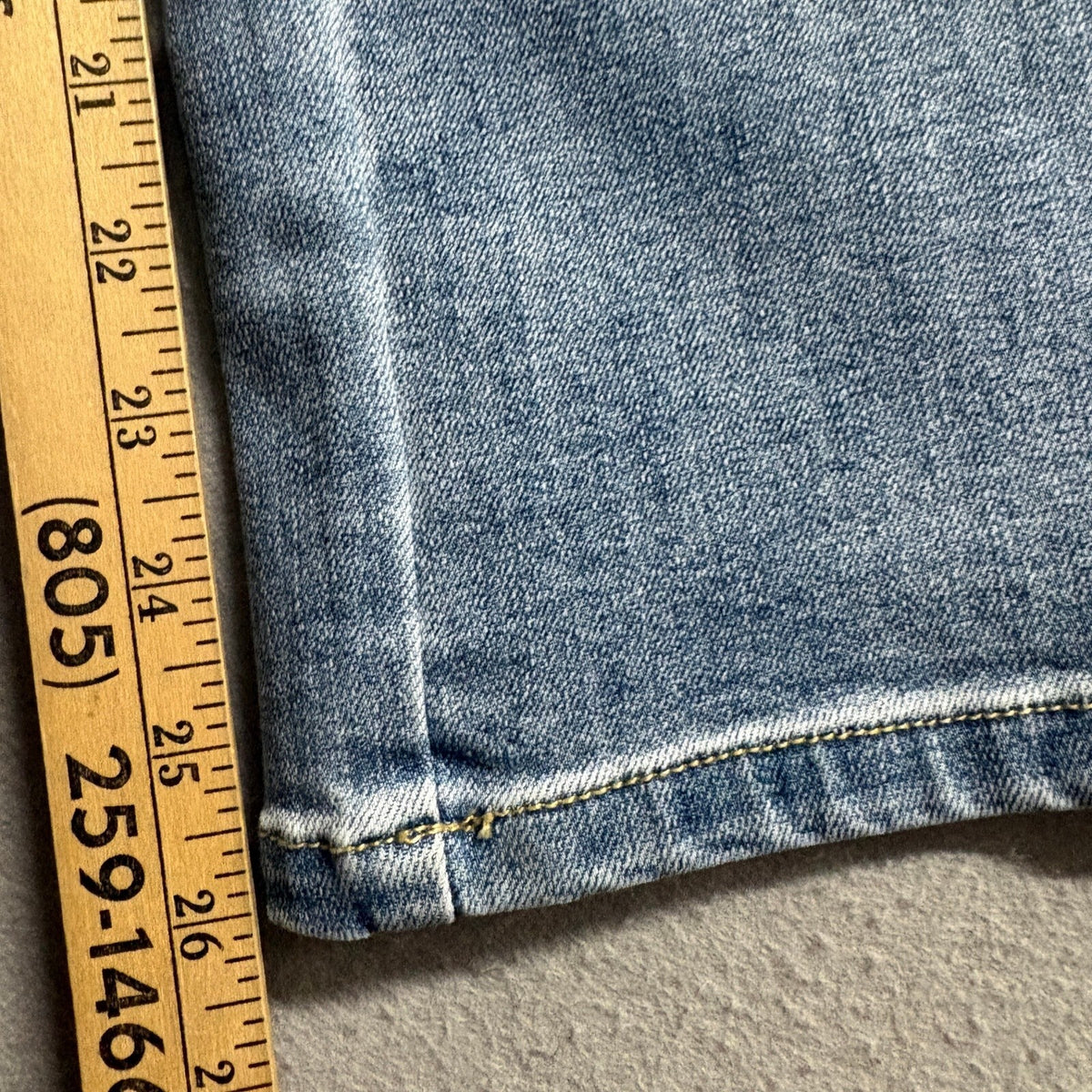 OAT New York Scallop Trim Wide Leg Jeans Womens Size 2 26 Blue Denim High Rise