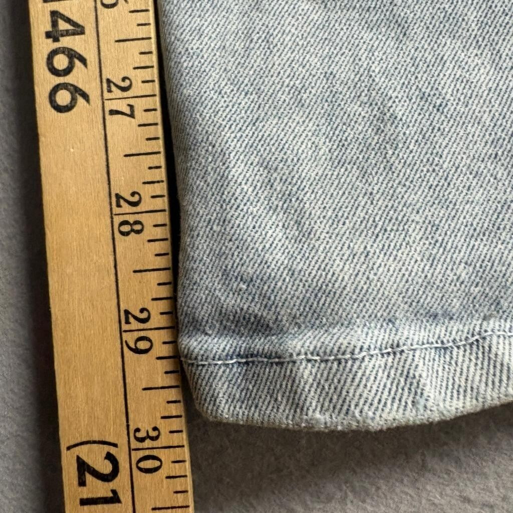 Salvaje Womens Cargo Jeans Size 7 Light Wash Blue Denim Wide Leg High Rise
