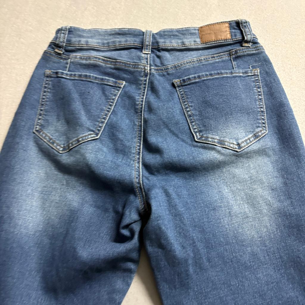 Flying Banana Flare Jeans Womens Size 4S Blue Denim Stretch Bell Bottoms LB-1