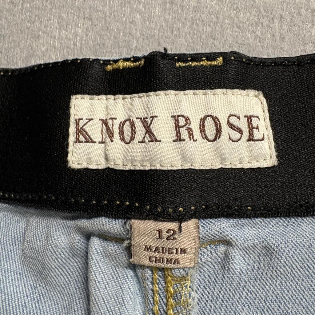 Knox Rose Women Jeans Size 12 Light Wash Skinny Ankle Embroidered Side Stripe