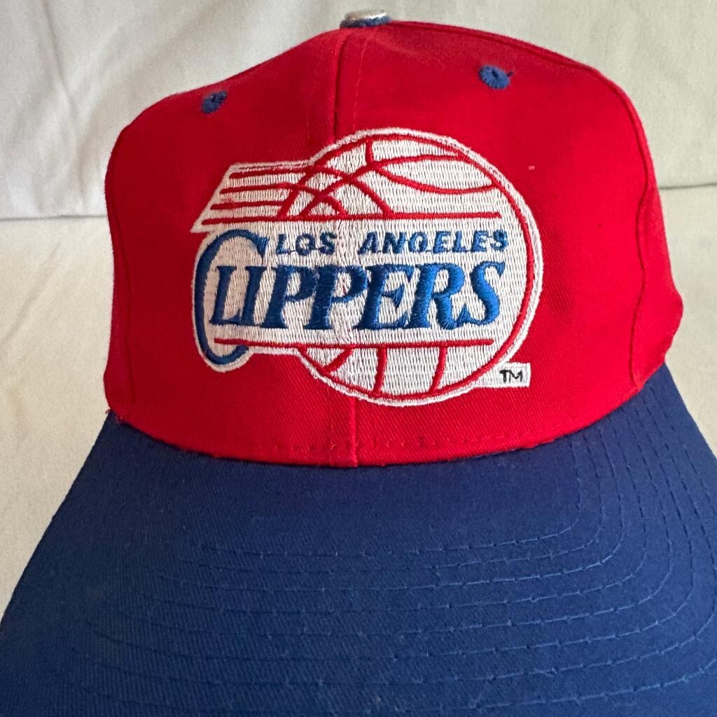 Vintage Los Angeles Clippers Snapback Hat Red Blue Competition NBA Cap