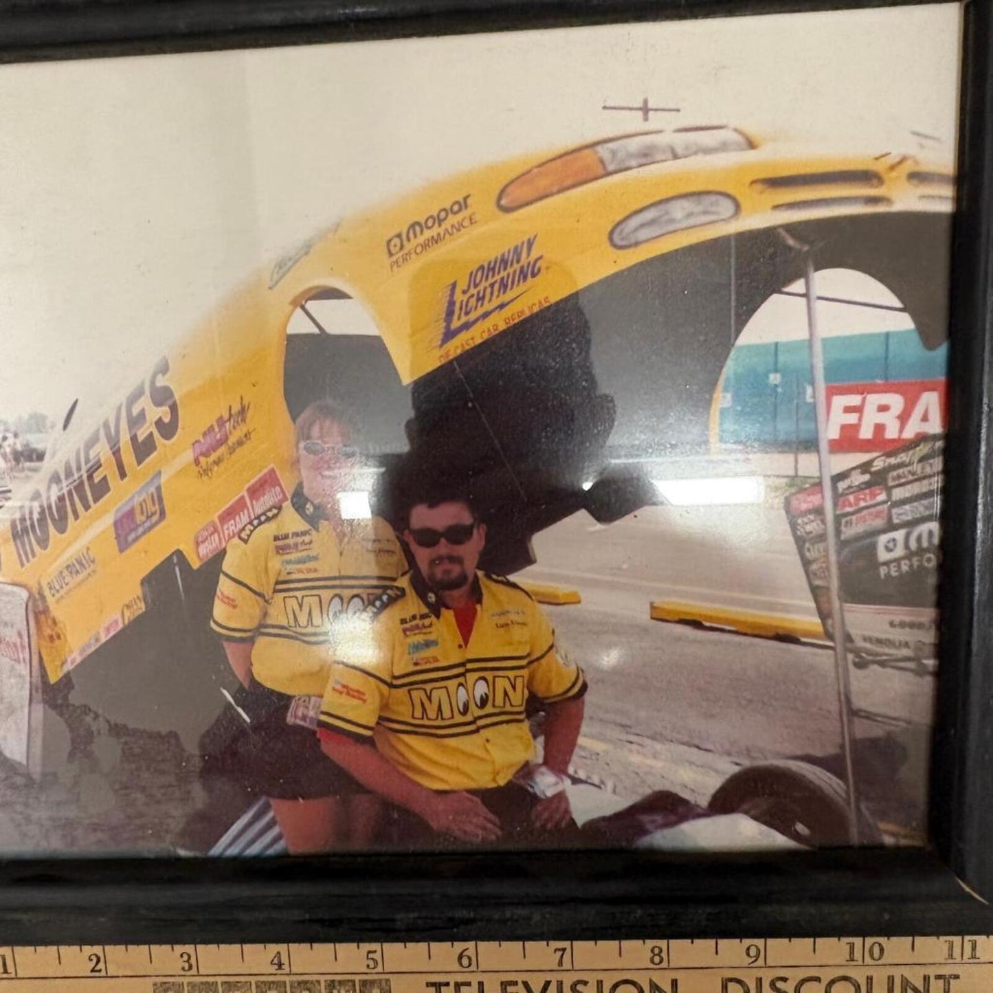 Vintage Mooneyes NHRA Drag Racing Framed Photo Mopar Johnny Lightning
