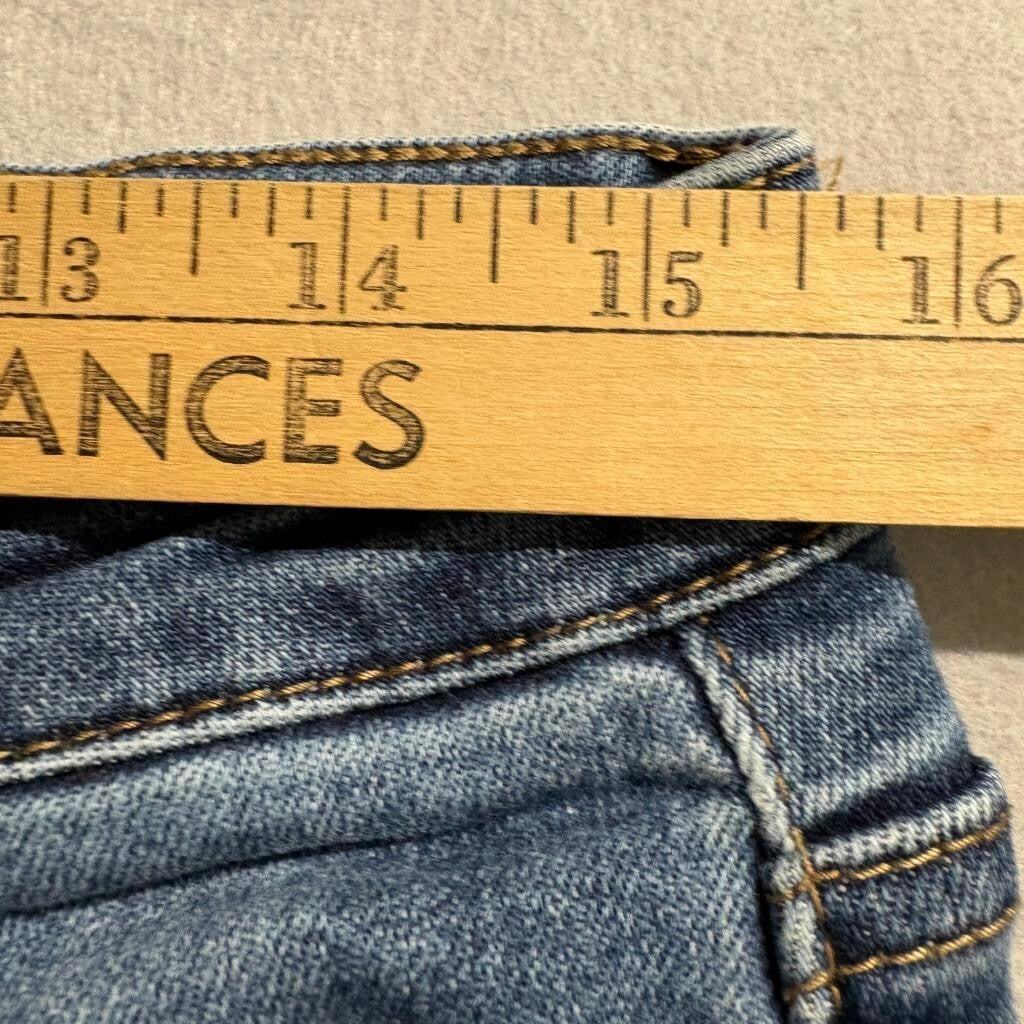 Klique B Jeans Womens 15 Blue Denim High Rise Skinny Ankle Stretch Distressed