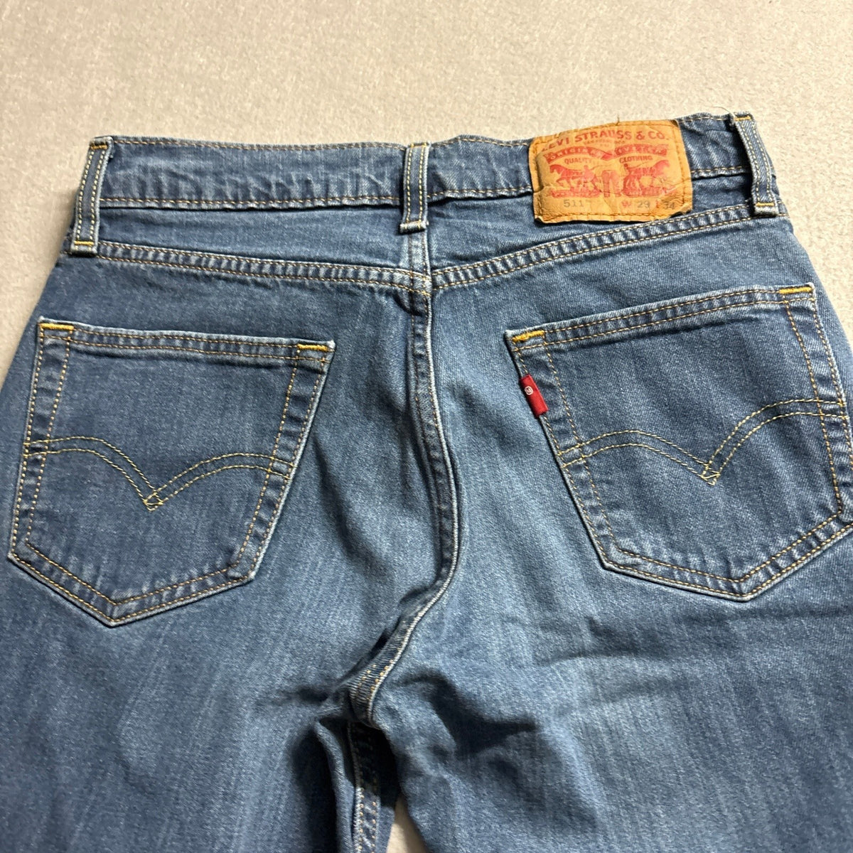 Levi's 511 Slim Fit Jeans Mens W29 L34 Blue Denim Medium Wash Pants