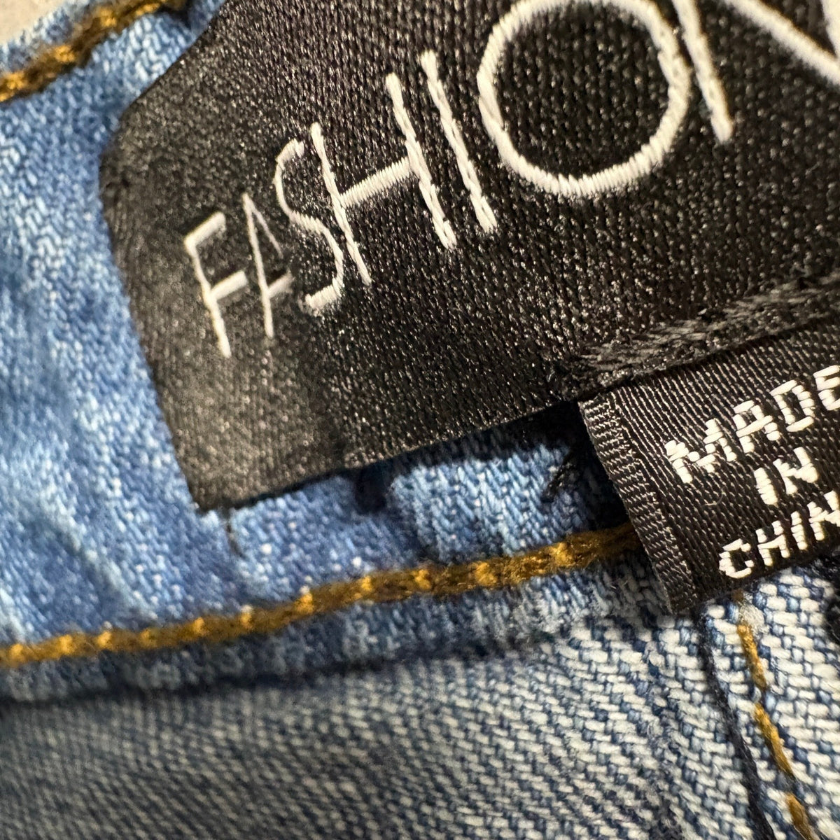 Fashion Nova Cargo Jeans Womens Size 3 Blue Denim High Rise Straight Leg Cotton
