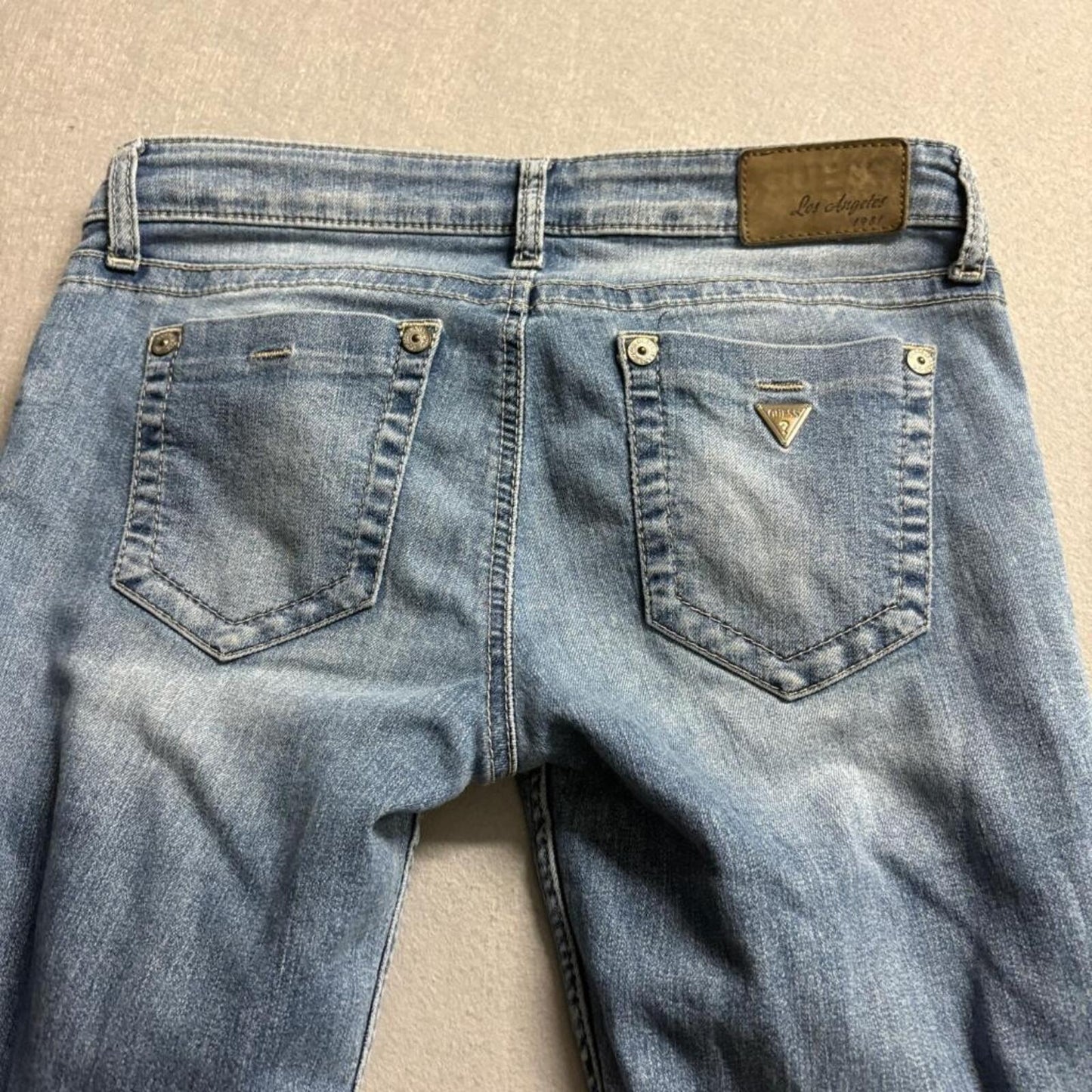 Guess Power Ultra Skinny Jeans Womens 26 Blue Denim Low Rise Stretch fits 29x28