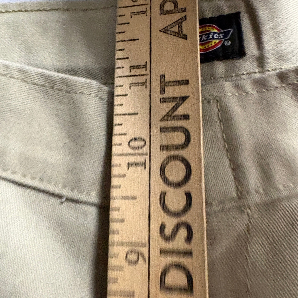Dickies Pants Mens 30x27 Beige Khaki Workwear Flat Front Chino KP123DS