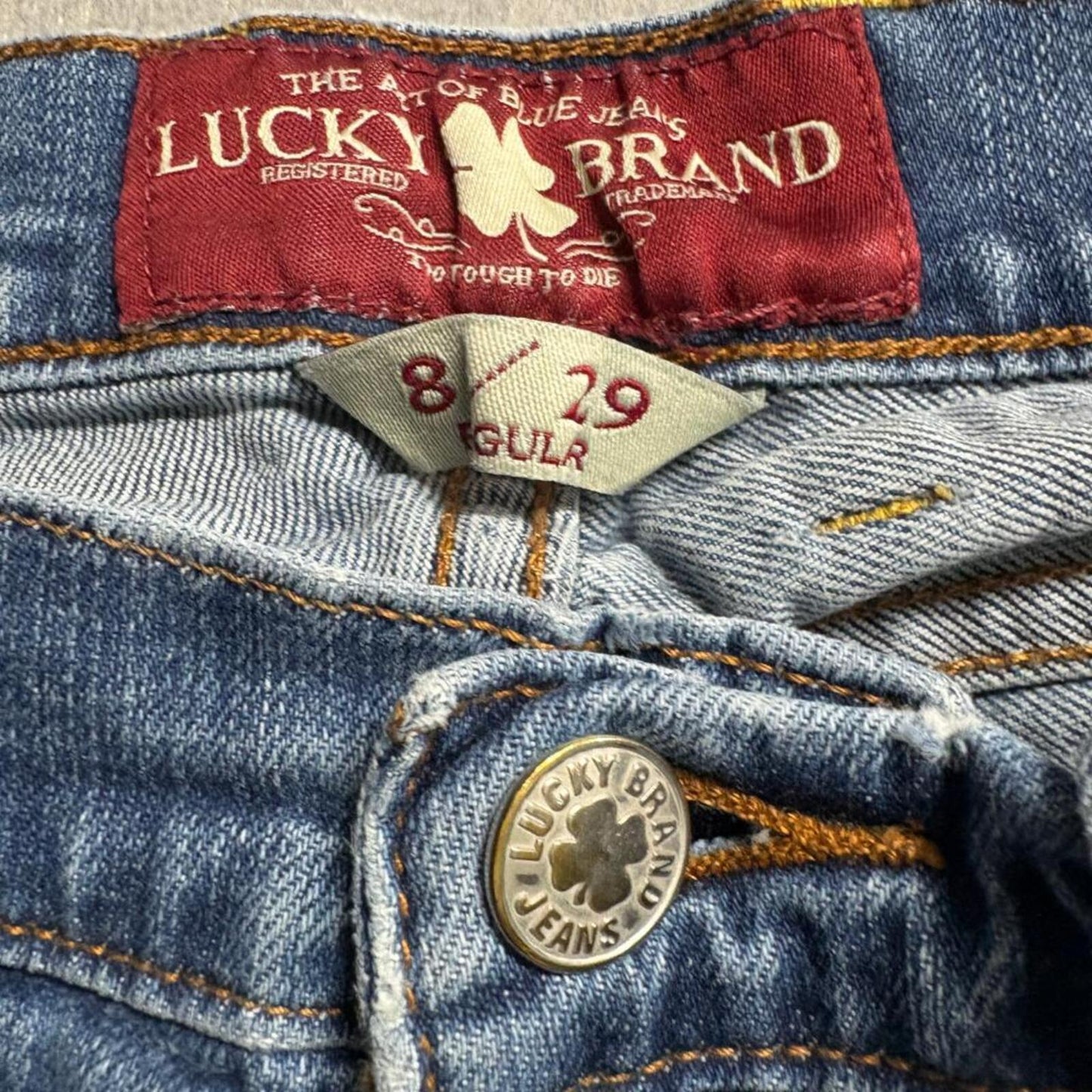 Lucky Brand Sofia Straight Jeans Womens Size 8 29 Regular Blue Denim Mid Rise