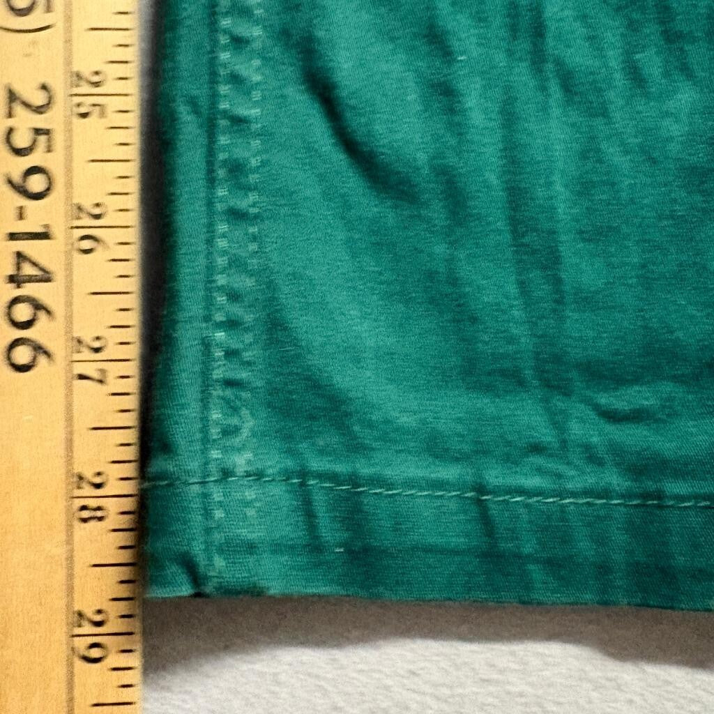 Girl-ish Mid Rise Wide Leg Cargo Utility Pants Womens 13/31 Green Stretch Cotton
