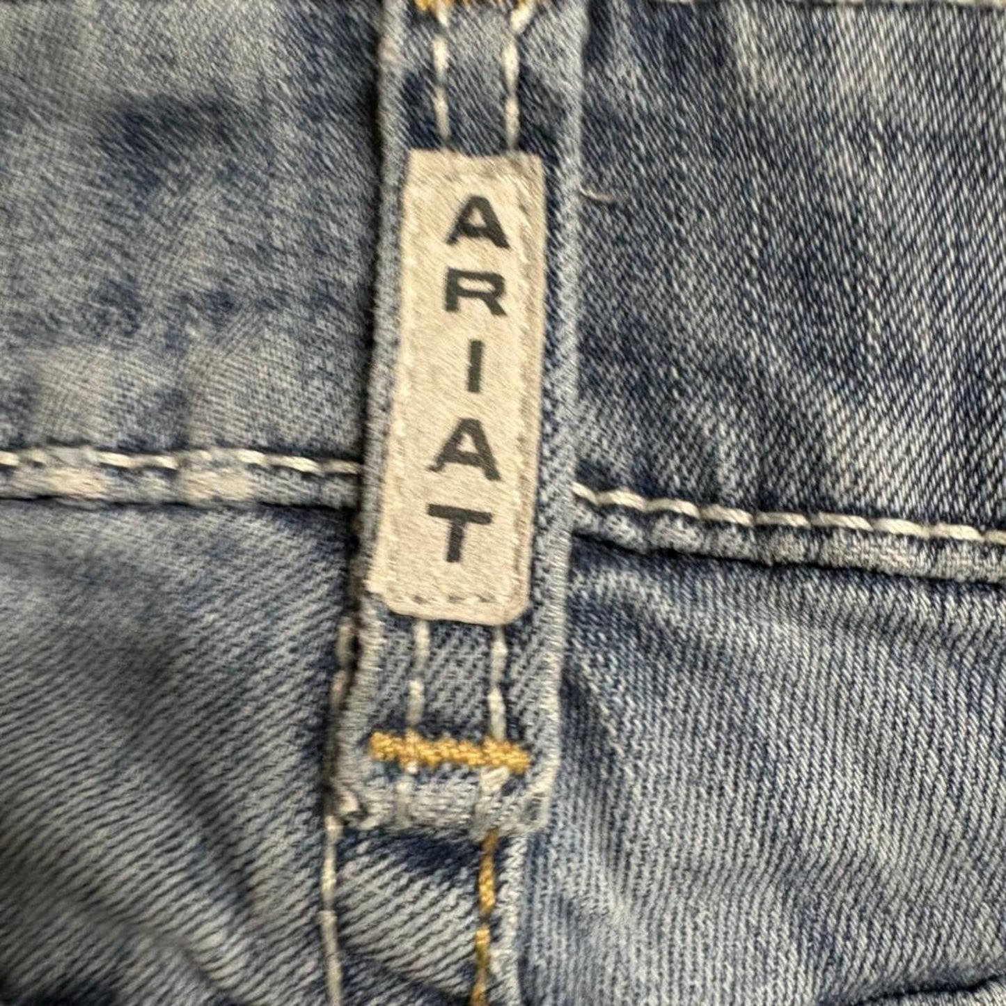 Ariat REAL Denim Womens 29S Bootcut Jeans Blue Stretch Distressed Frayed Hem