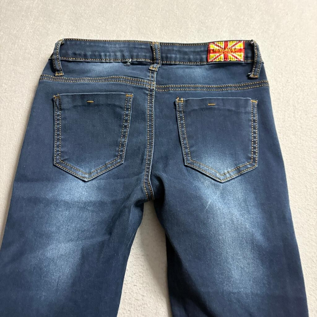 Machine Nouvelle Mode Skinny Jeans Womens 27 Dark Wash Stretch Denim Blue