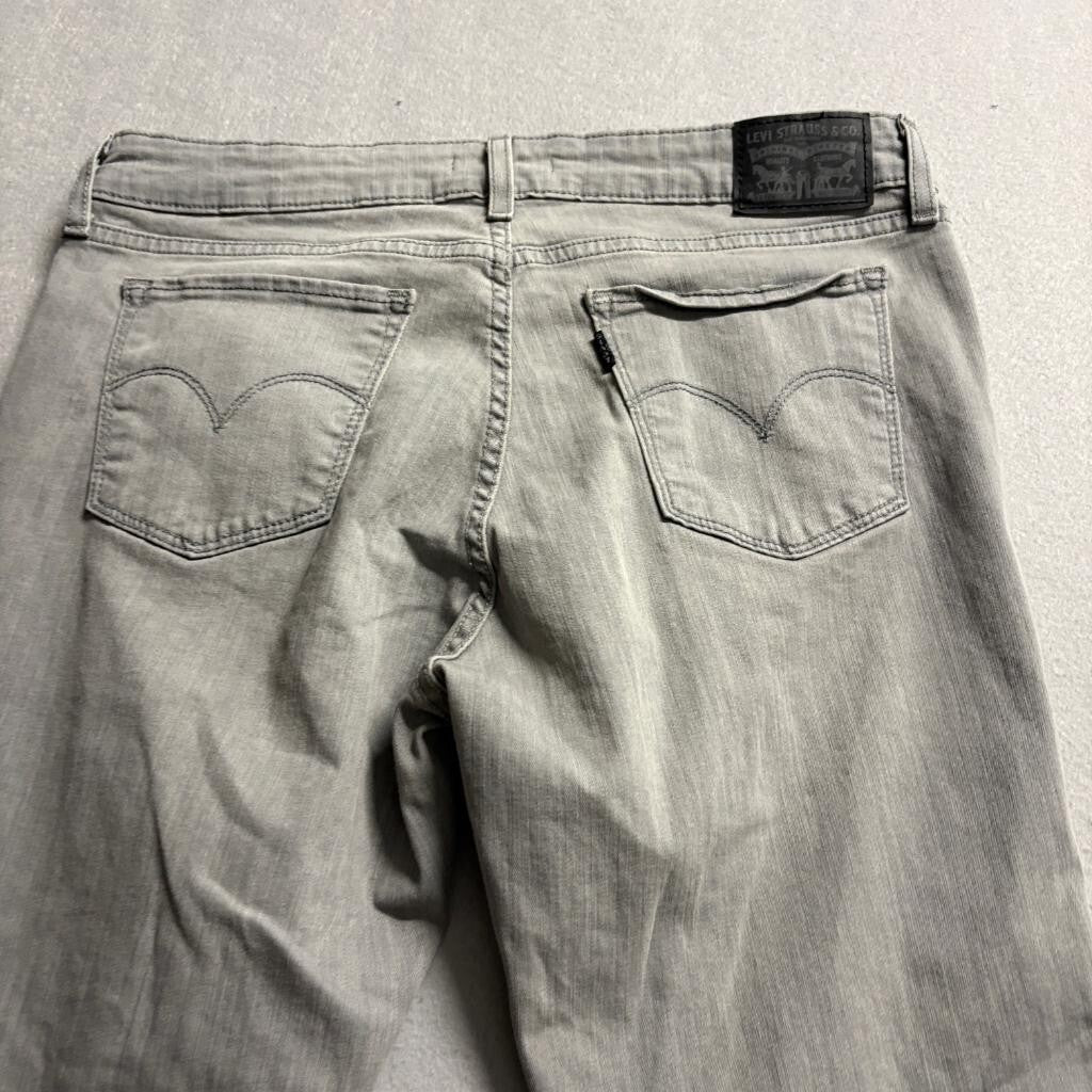 Levis 711 Skinny Jeans Womens 31 Gray Denim Stretch Mid Rise Pants W31 L30