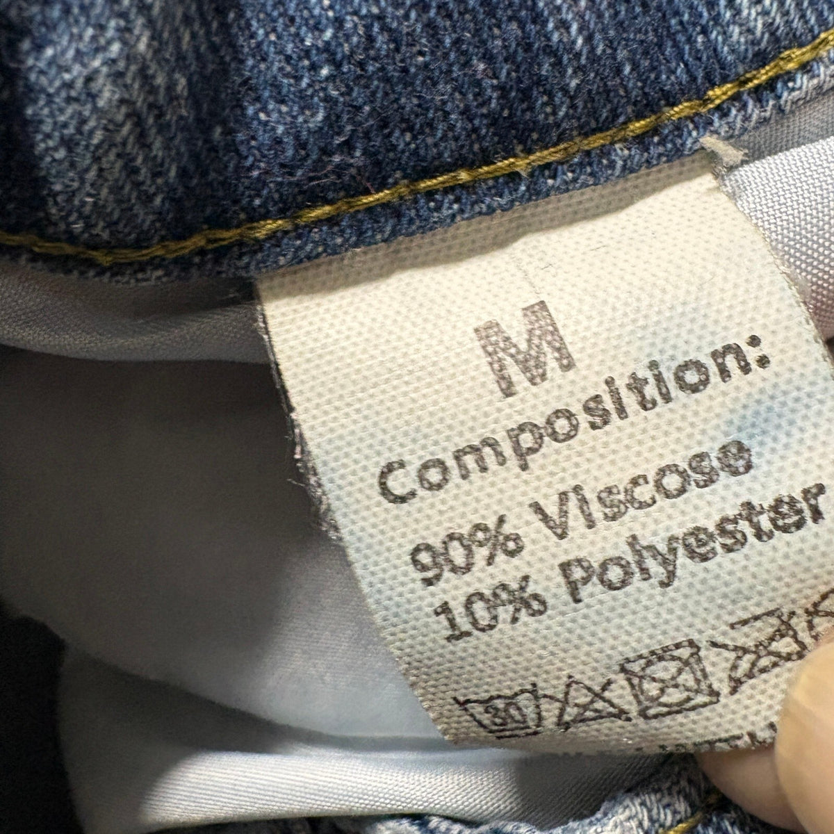 Womens High Rise Wide Leg Fray Side Seam Distressed Hem Blue Jeans Size