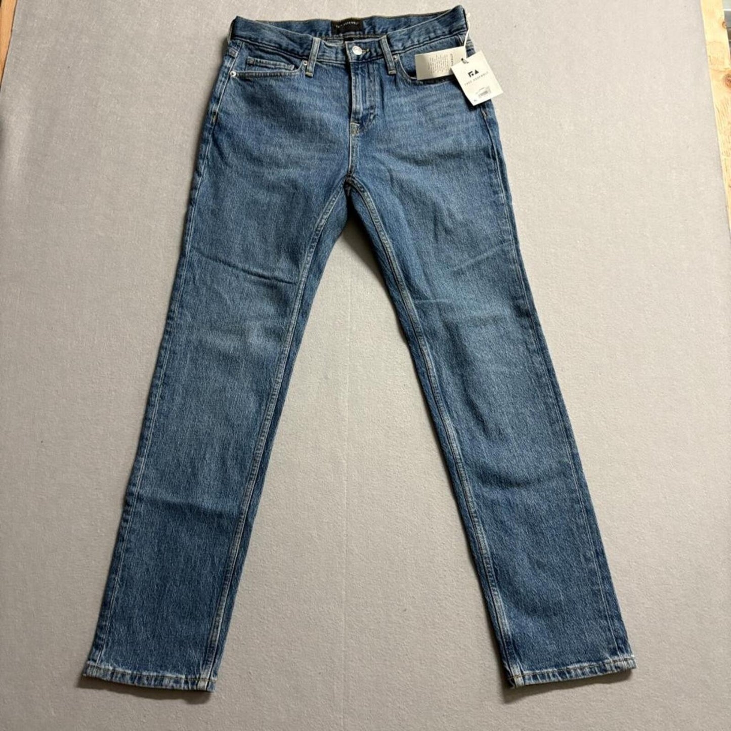 Free Assembly Slim Jeans Mens 29x30 Dark Wash Blue Denim Stretch New with Tags