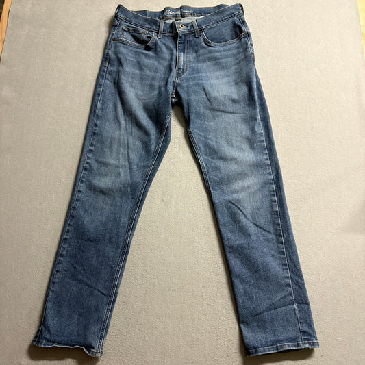 Eddie Bauer Mens Straight Fit Denim Jeans Blue Stretch 34x32 Actual 33x29