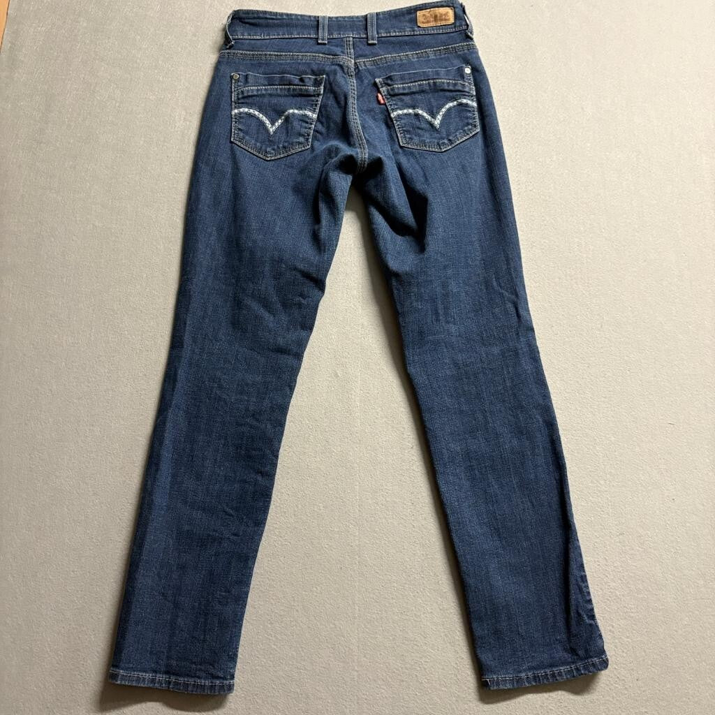 Levis 529 Curvy Skinny Leg Jeans Womens 6M W28 L32 Blue Denim Double Button