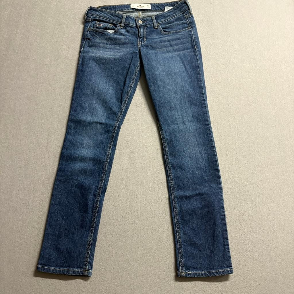Hollister Jeans Womens 5S W27 L31 Blue Denim Low Rise Straight Leg Stretch