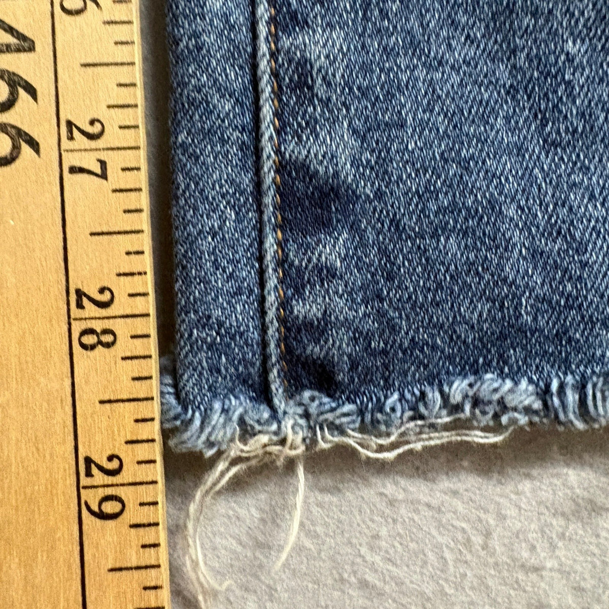 RSQ Womens High Rise Flare Jeans Size 24 Blue Medium Wash Raw Fringe Hem Stretch