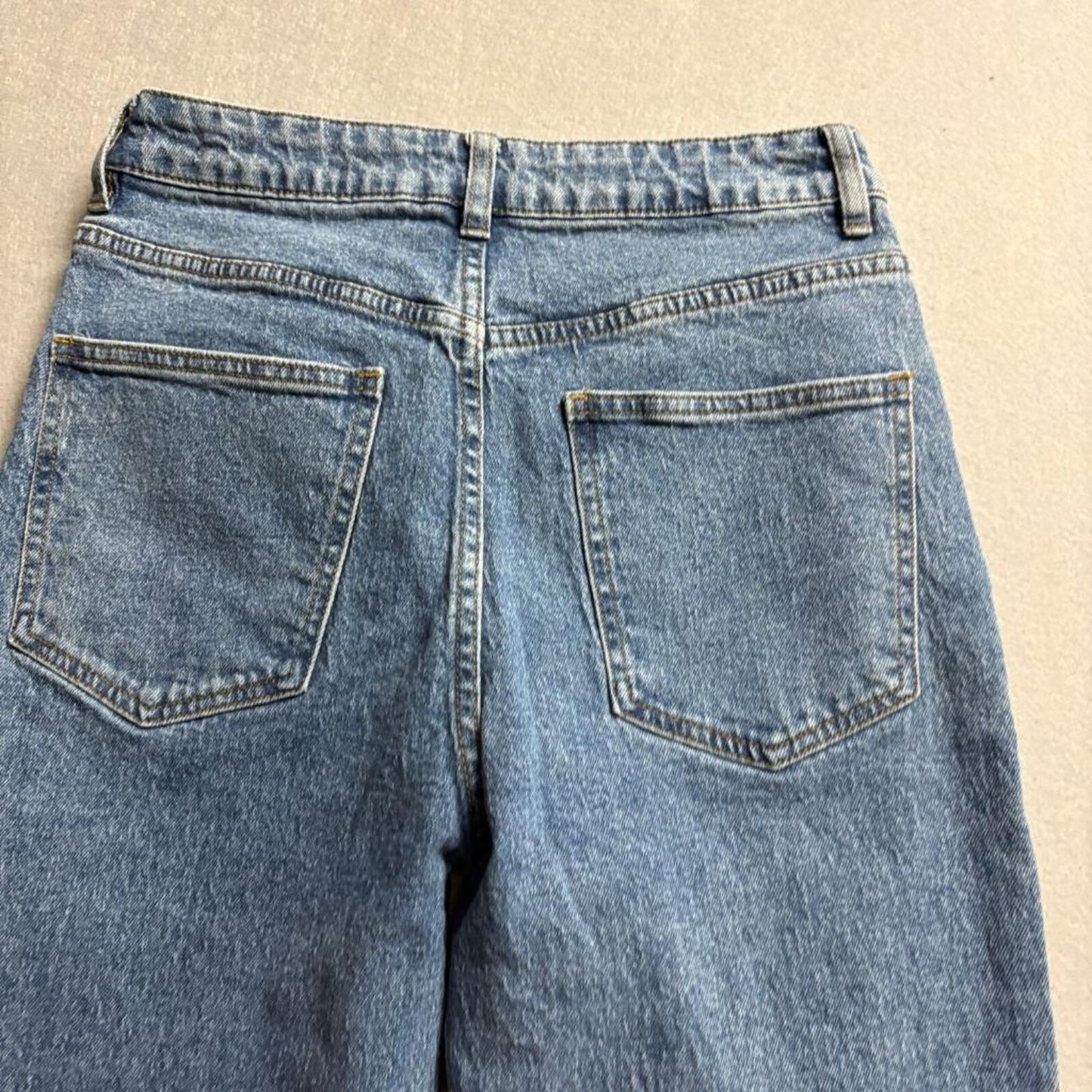 Cotton On Original Flare Jeans Womens Size 8 US Blue High Rise Stretch Denim