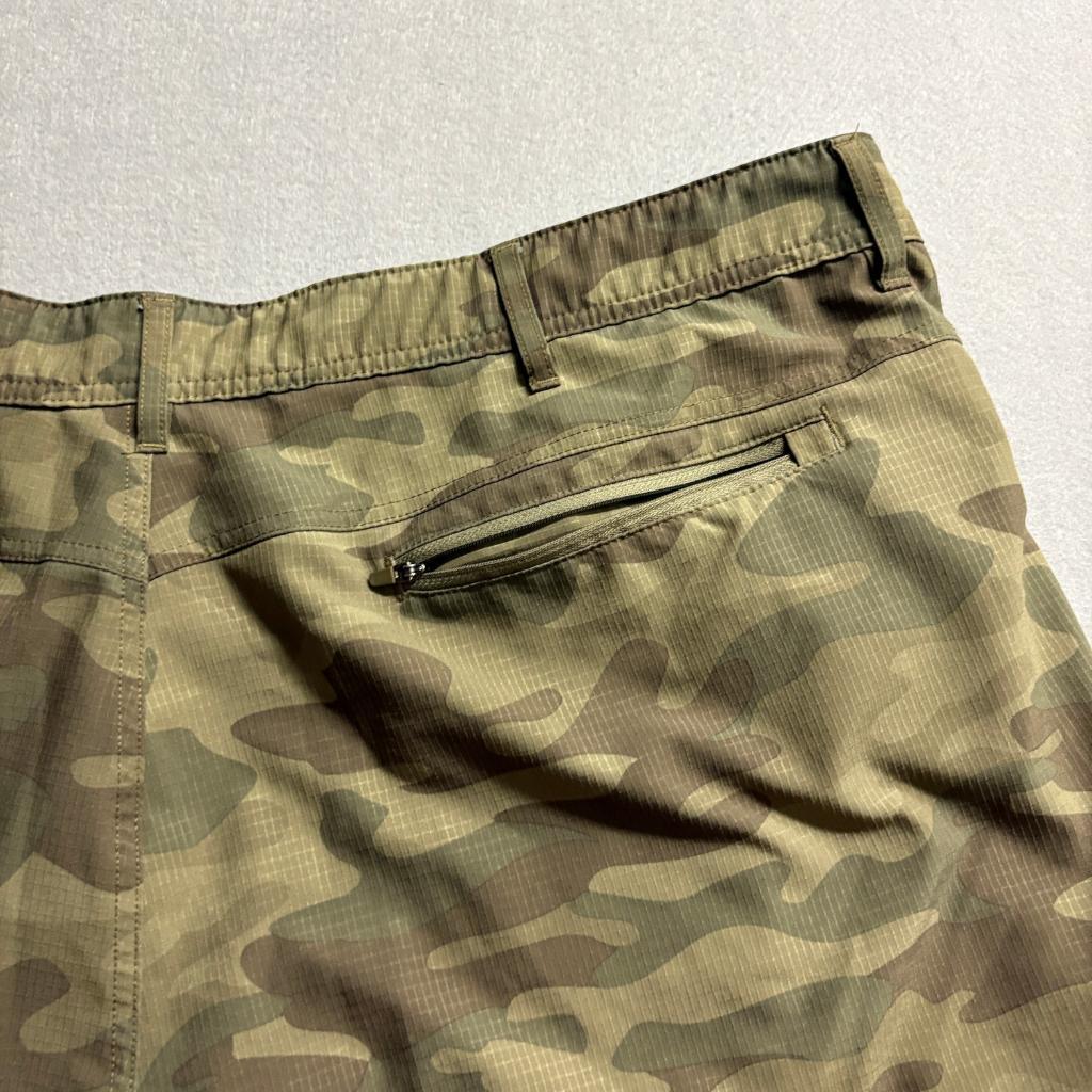 George Mens Camo Performance Utility Shorts Size 46 Green Camouflage Stretch