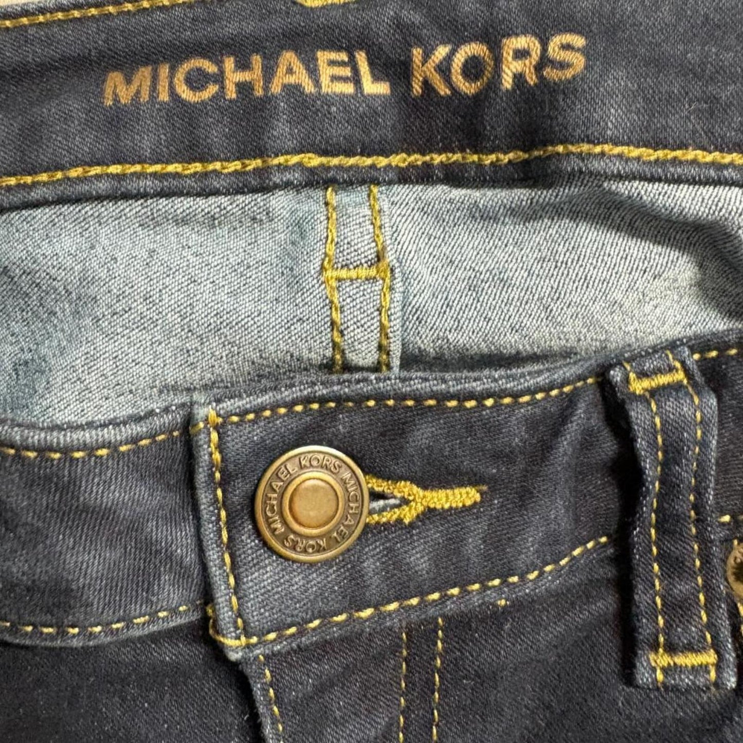 Michael Kors Jeans Womens Size 6 Dark Blue Denim Skinny Stretch Pants