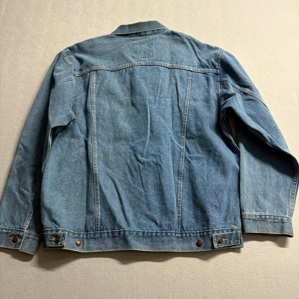 Expressions International Denim Jacket Womens Large Blue Cotton Trucker Vintage
