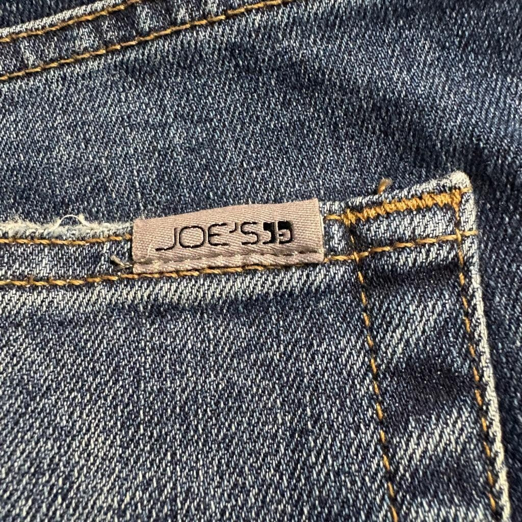 Joe's Jeans Womens 27 Distressed Boyfriend Straight Leg Blue Denim Cuffed
