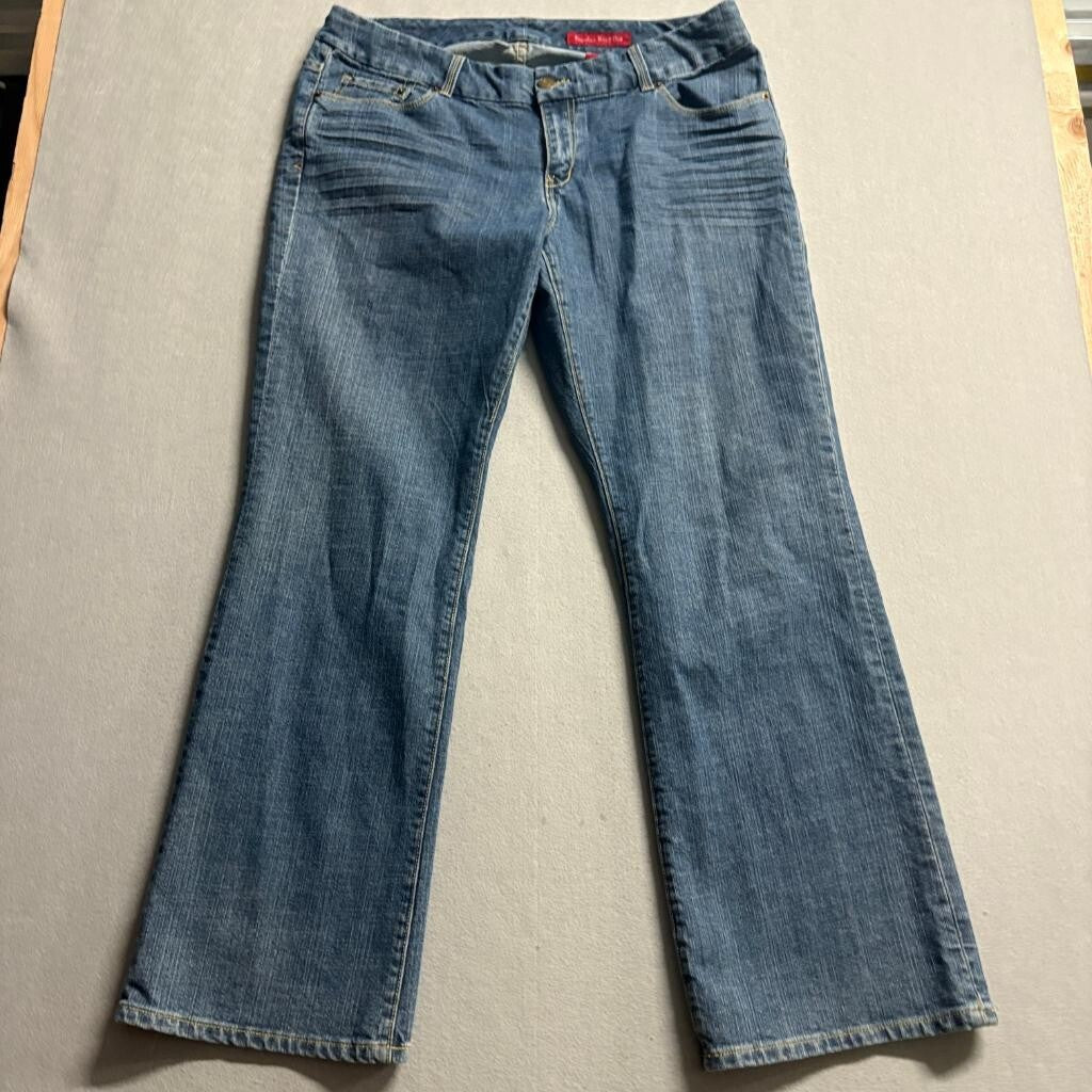 Seven7 Premium Regular Boot Cut Jeans Womens Size 20 Blue Denim Stretch