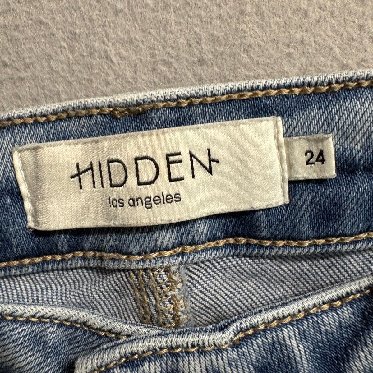 Hidden Los Angeles High Rise Wide Leg Jeans Womens Size 24 Distressed Raw Hem