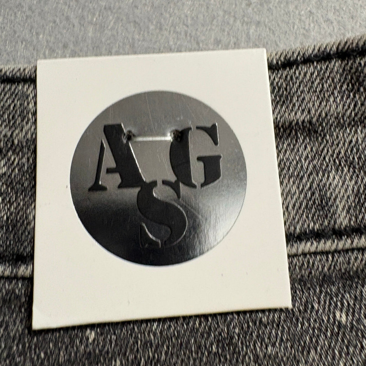 AGS Premium Denim Jeans Womens 5 Gray Distressed Ripped High Rise Skinny Stretch