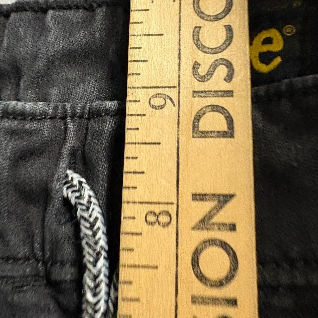 Lee Boys Jeans Size L 14/16 Black Denim Elastic Waist Drawstring Stretch