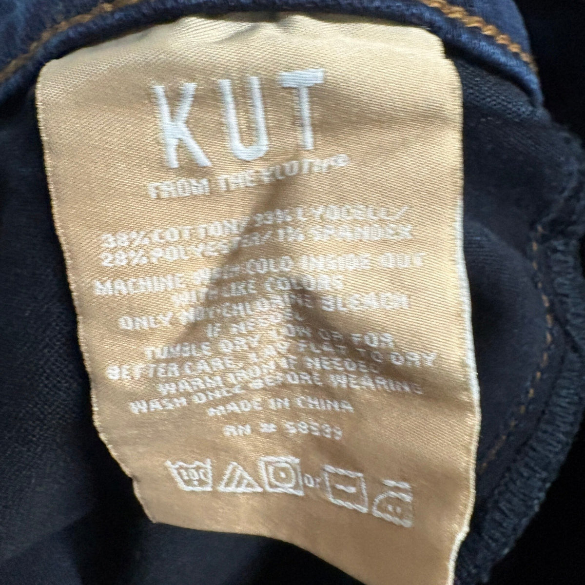Kut from the Kloth Meg Wide Leg Jeans Womens Size 4 Blue Denim High Rise Stretch