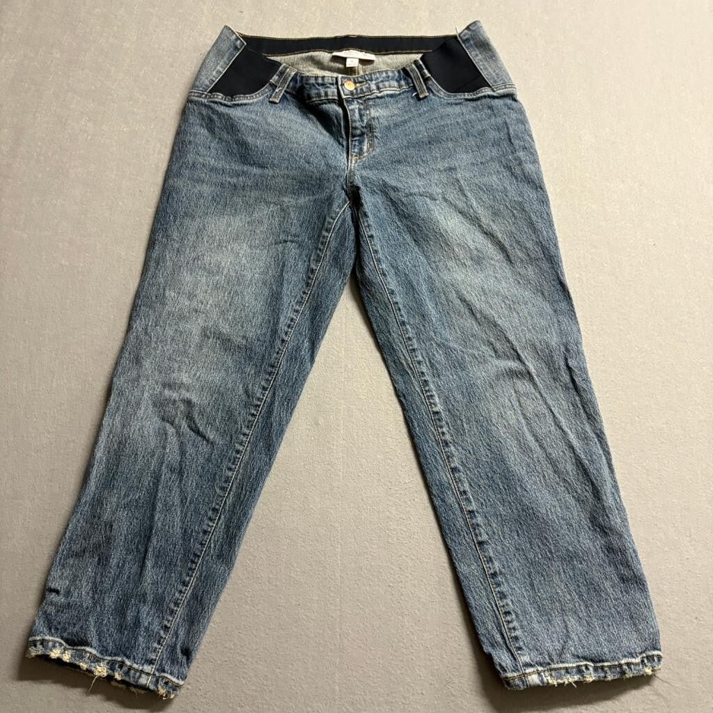 Isabel Maternity Ingrid Isabel Straight Leg Jeans Womens Size 8 Blue Denim