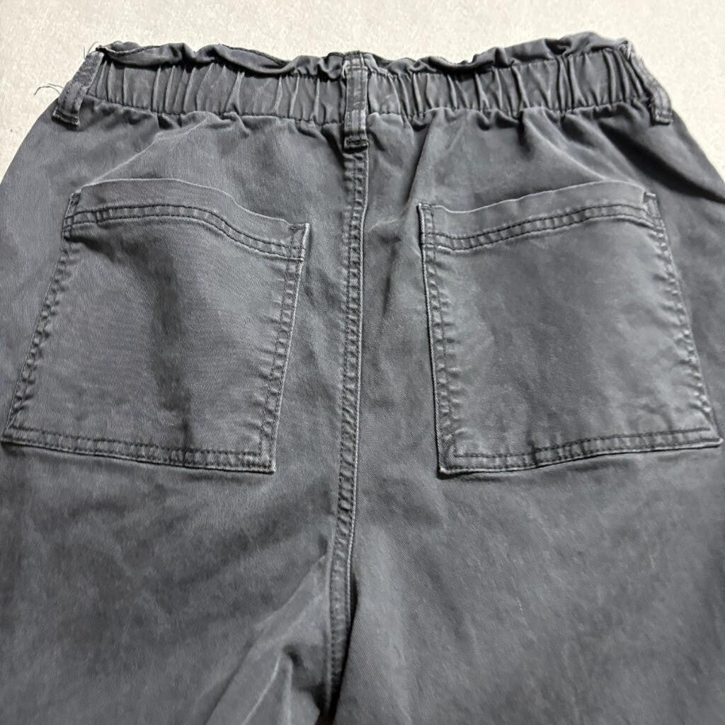 Universal Thread Paperbag Waist Pants Womens 10 Black Cotton Lyocell Stretch