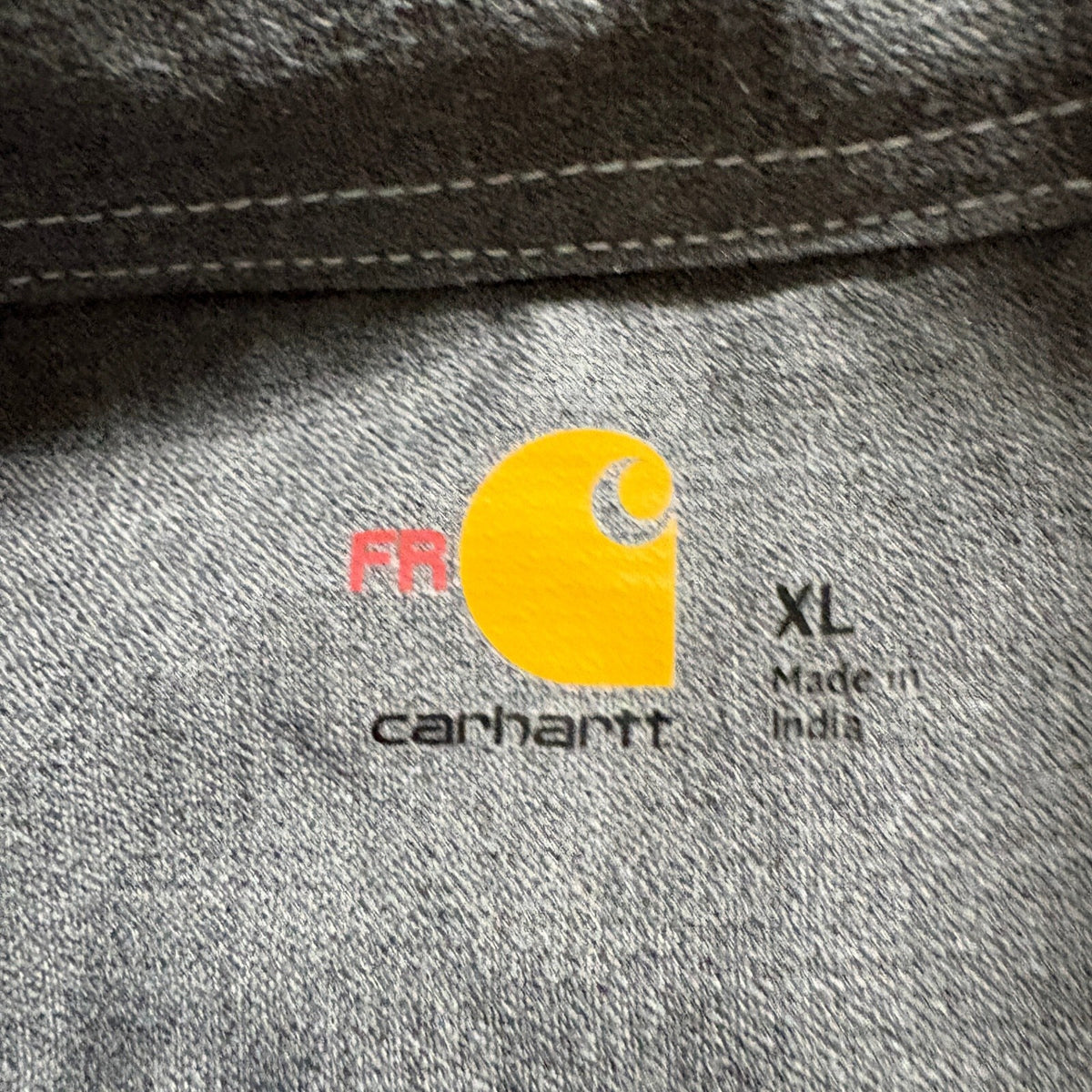 Carhartt FR Force Shirt Mens XL Flame Resistant Gray Long Sleeve Button Up