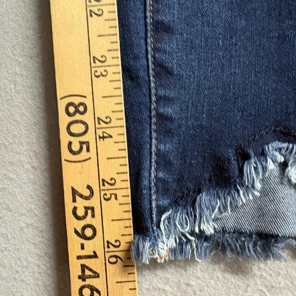 Kut from the Kloth Connie Ankle Skinny Jeans Womens Size 0 Blue Denim Frayed Hem