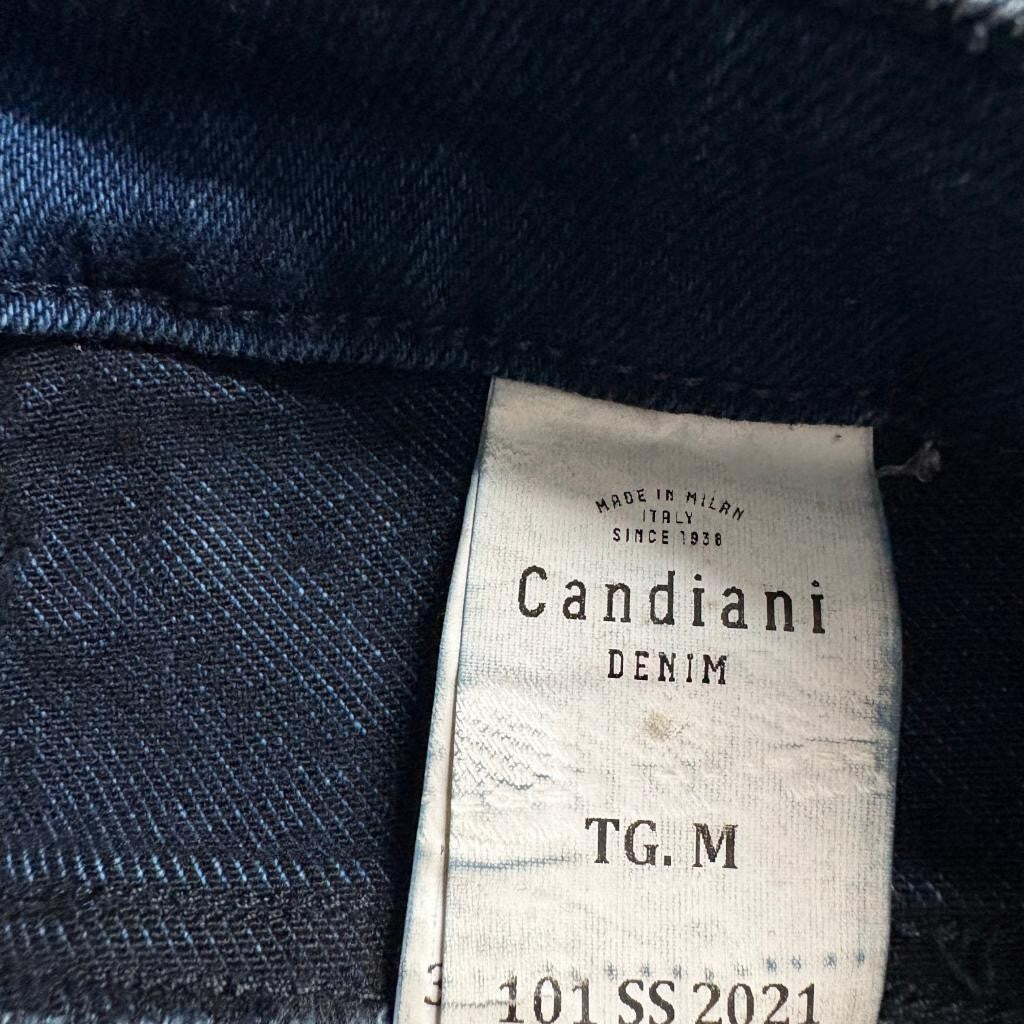 Candiani Denim Jeans Womens Size Medium Blue Distressed Italian Cotton Blend