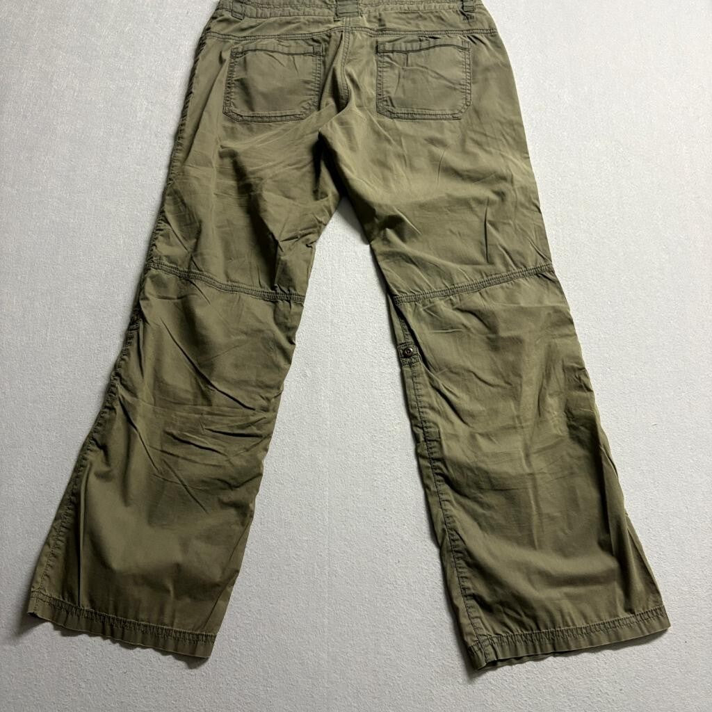 REI Womens Pants Size 6 Petites Green Cotton Blend Roll Up Convertible Hiking