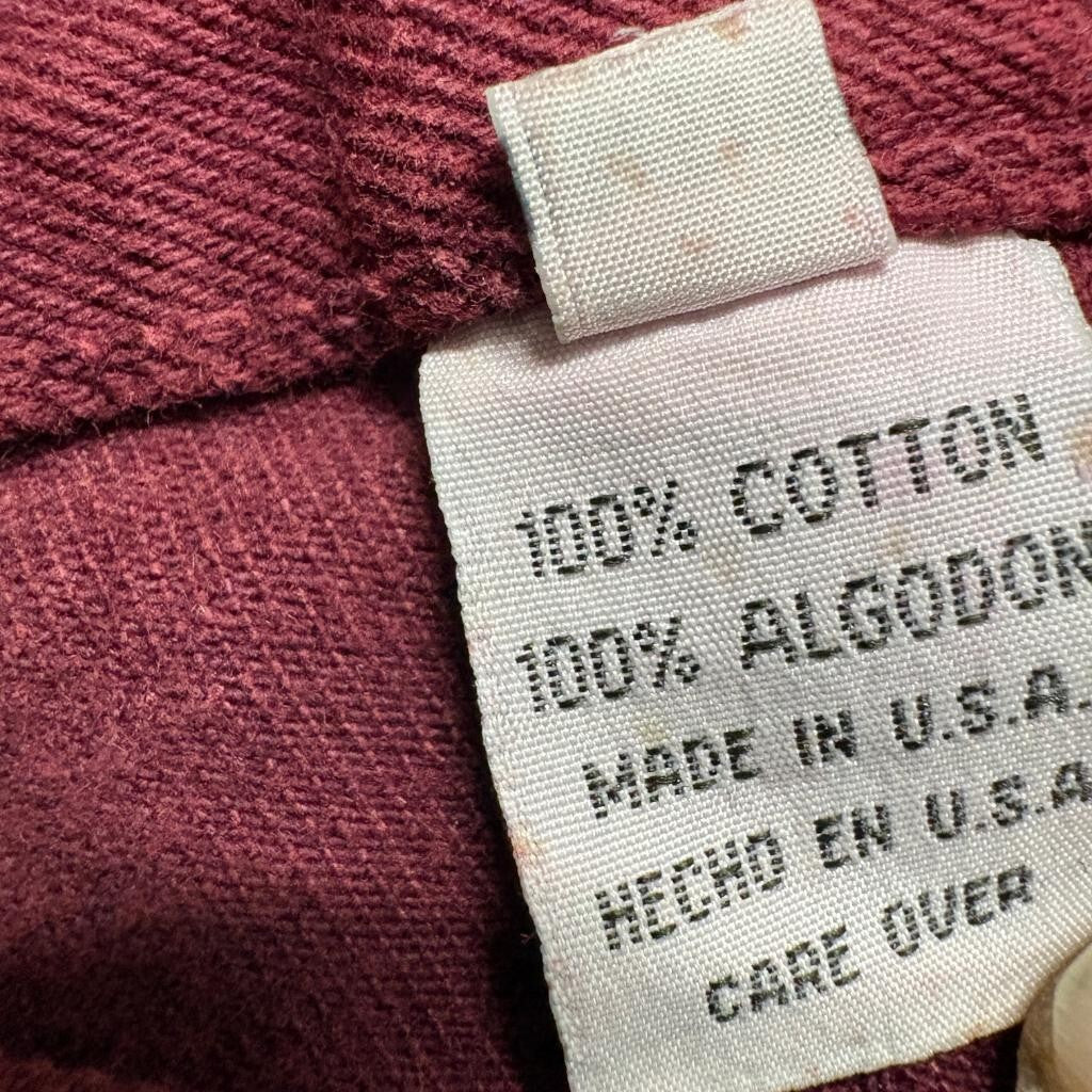 Vintage Rodin Jeans Womens 38 Burgundy Red Denim High Rise Straight Leg Made USA