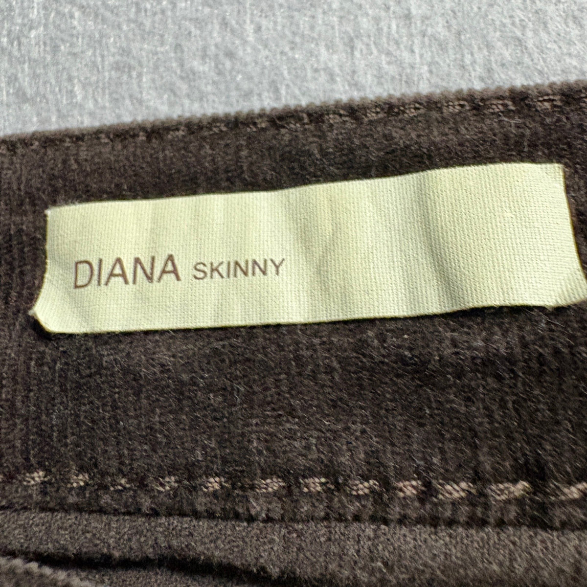 KUT from the Kloth Diana Skinny Corduroy Pants Womens Size 8 Brown Stretch