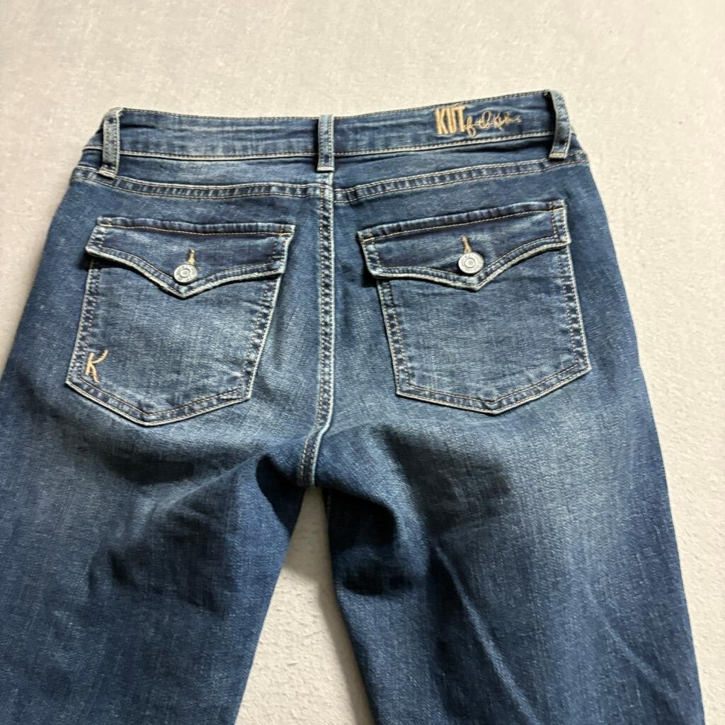 Kut from the Kloth Katy Boyfriend Jeans Womens Size 2 Blue Denim Flap Pocket