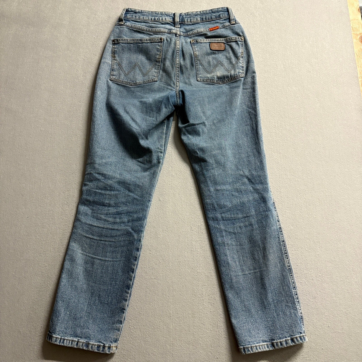 Wrangler High Rise Straight Leg Denim Jeans Womens Blue Size 27x28 Vintage Style