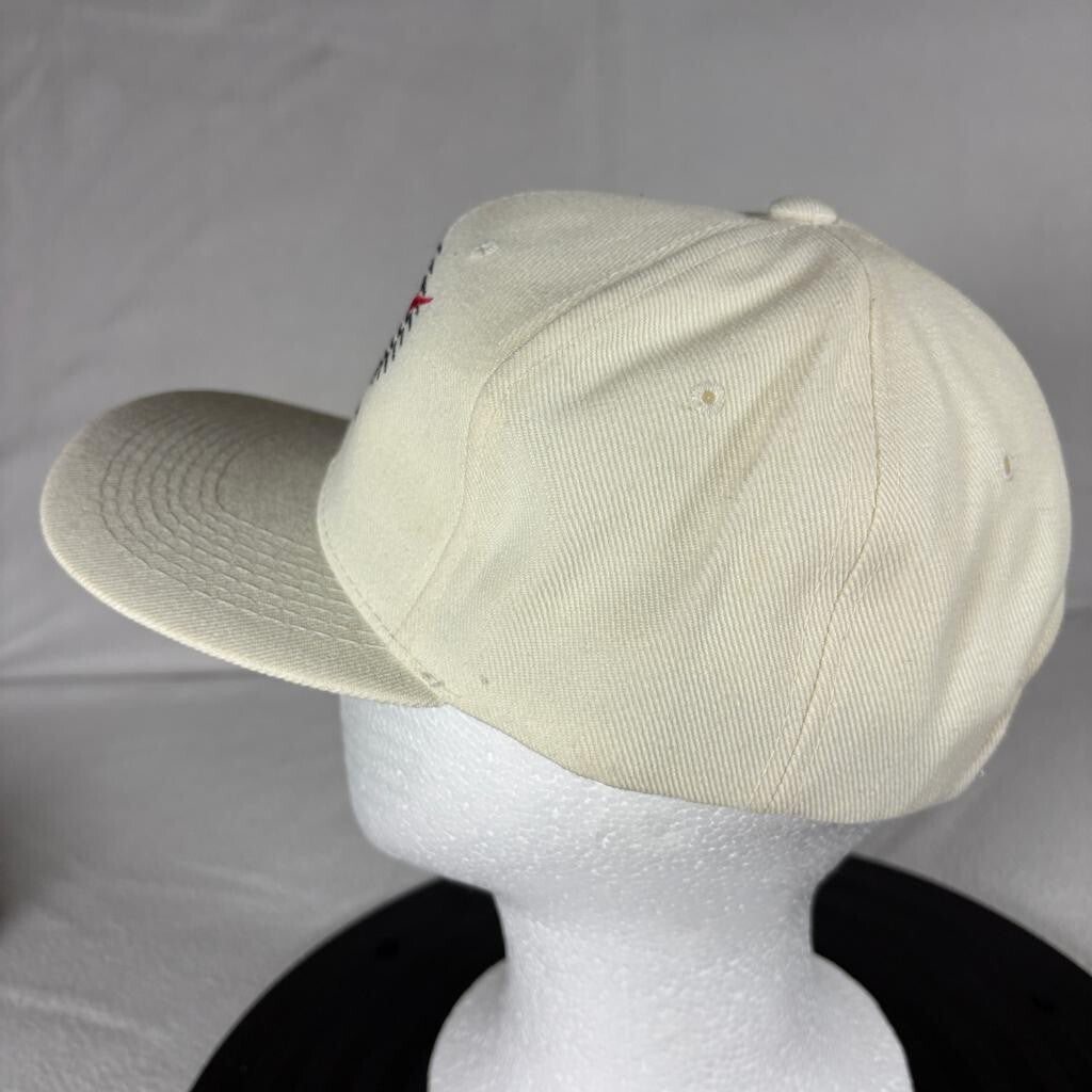 Vintage Planet Nike Snapback Hat Cream Green Under Brim Wool Blend Cap Made