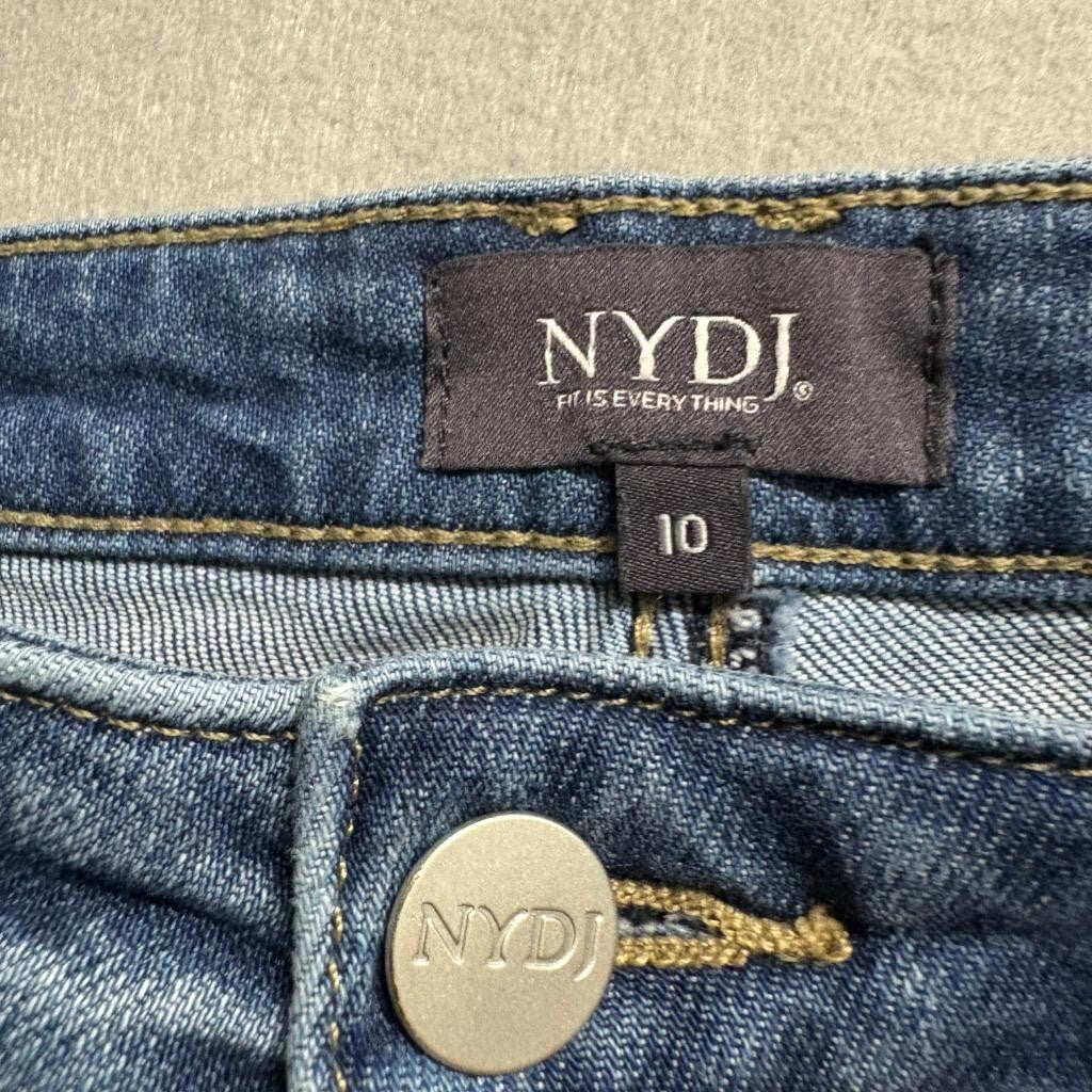 NYDJ Sheri Slim Jeans Womens Size 10 Blue Denim Lift Tuck Stretch Crop