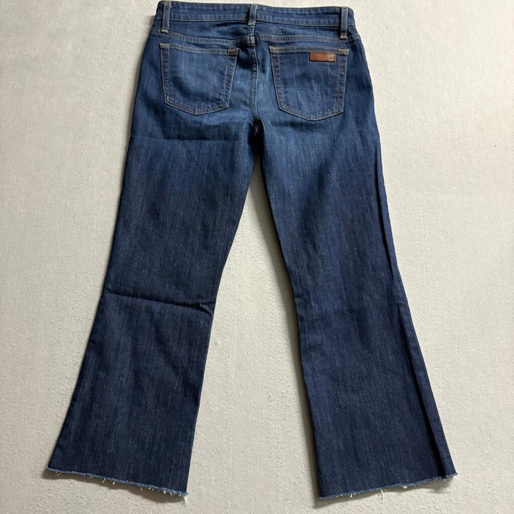 Joe's Jeans Petite Bootcut Size 28 Womens Blue Denim Raw Hem Stretch Jeans
