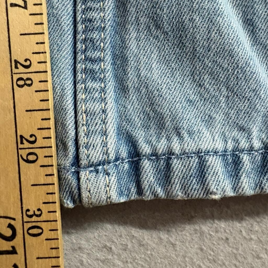 Hollister Low-Rise Baggy Jeans Womens 00R W24 Light Wash Blue Denim Y2K Style